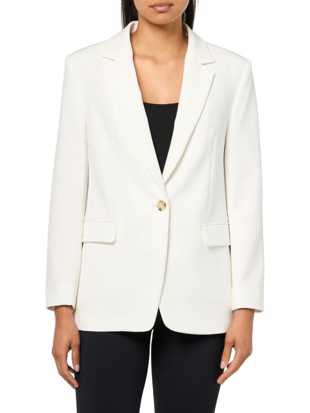Chic Women's Fitted One Button Blazer | Essential Workwear Jacket for Office